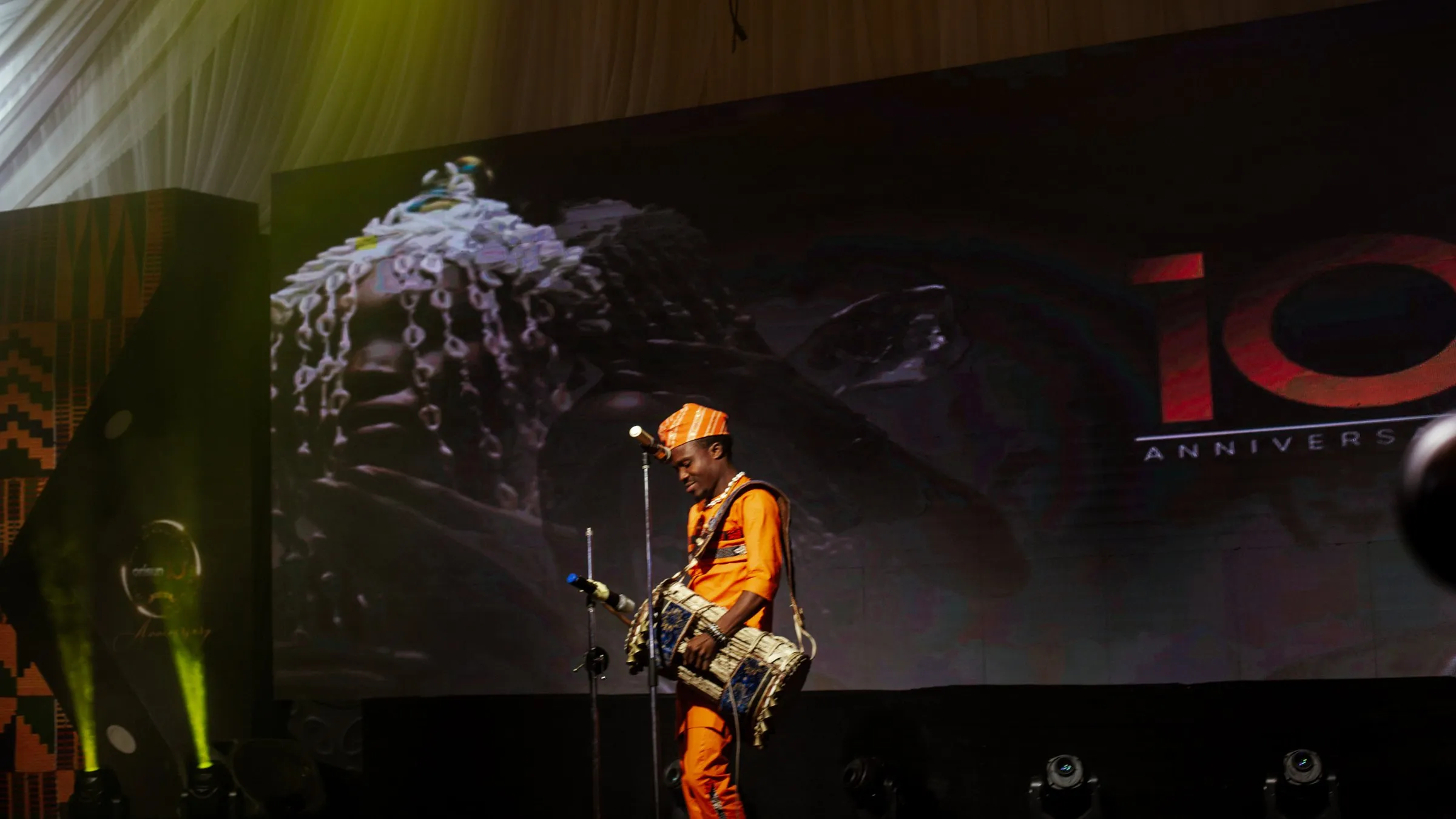 Alone on the stage