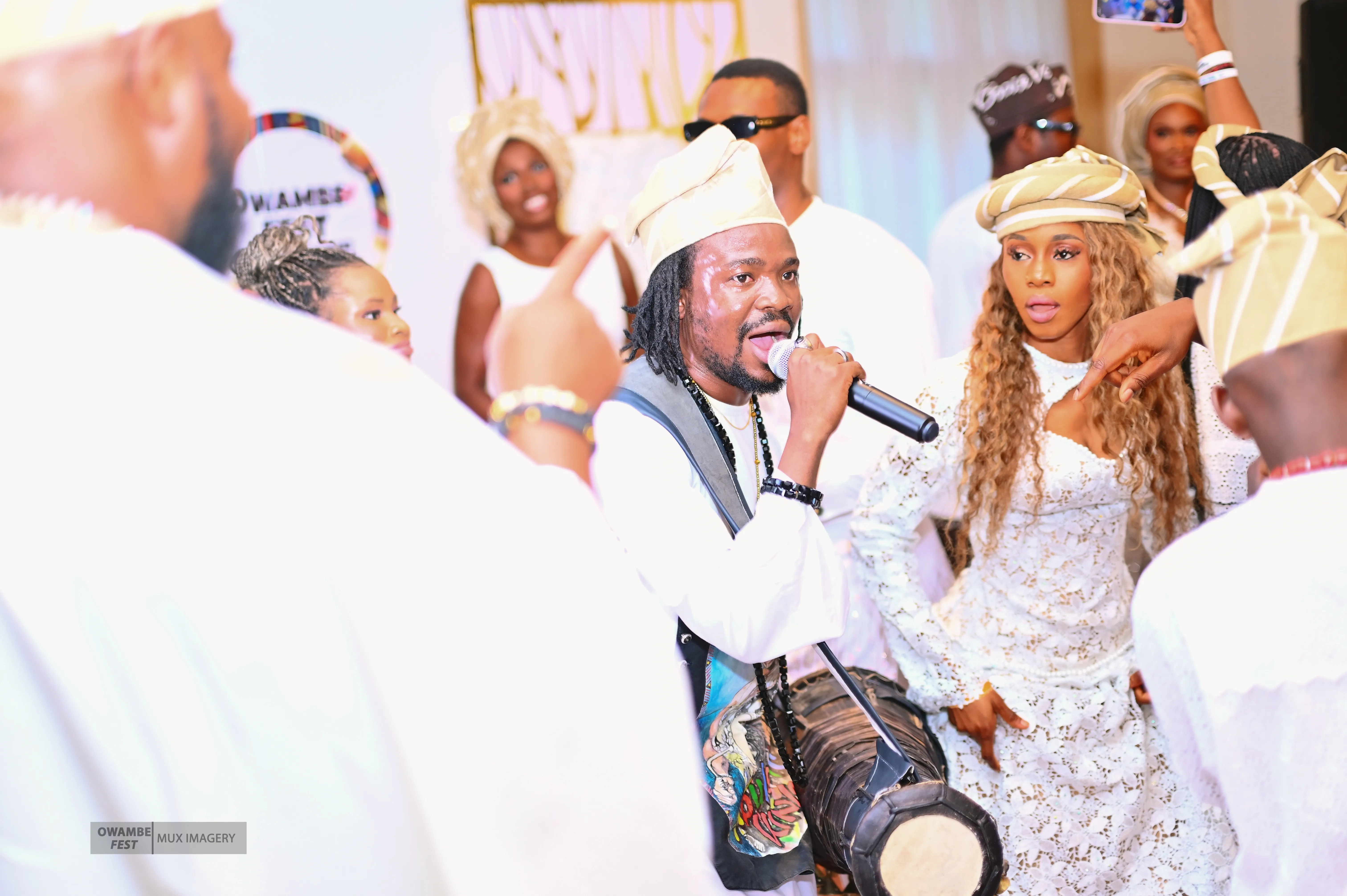 Singing on the dance floor