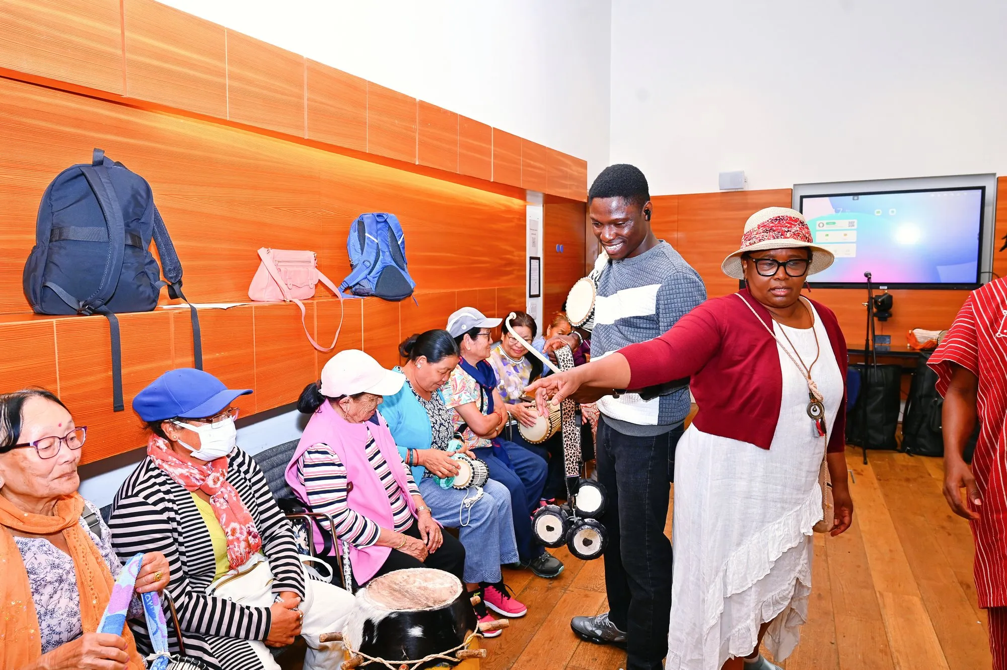 Elders take up the drums