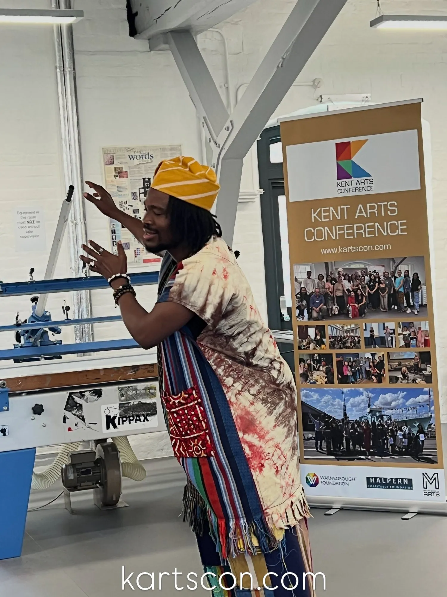 The Abuletic King presenting at the Kent Arts Conference