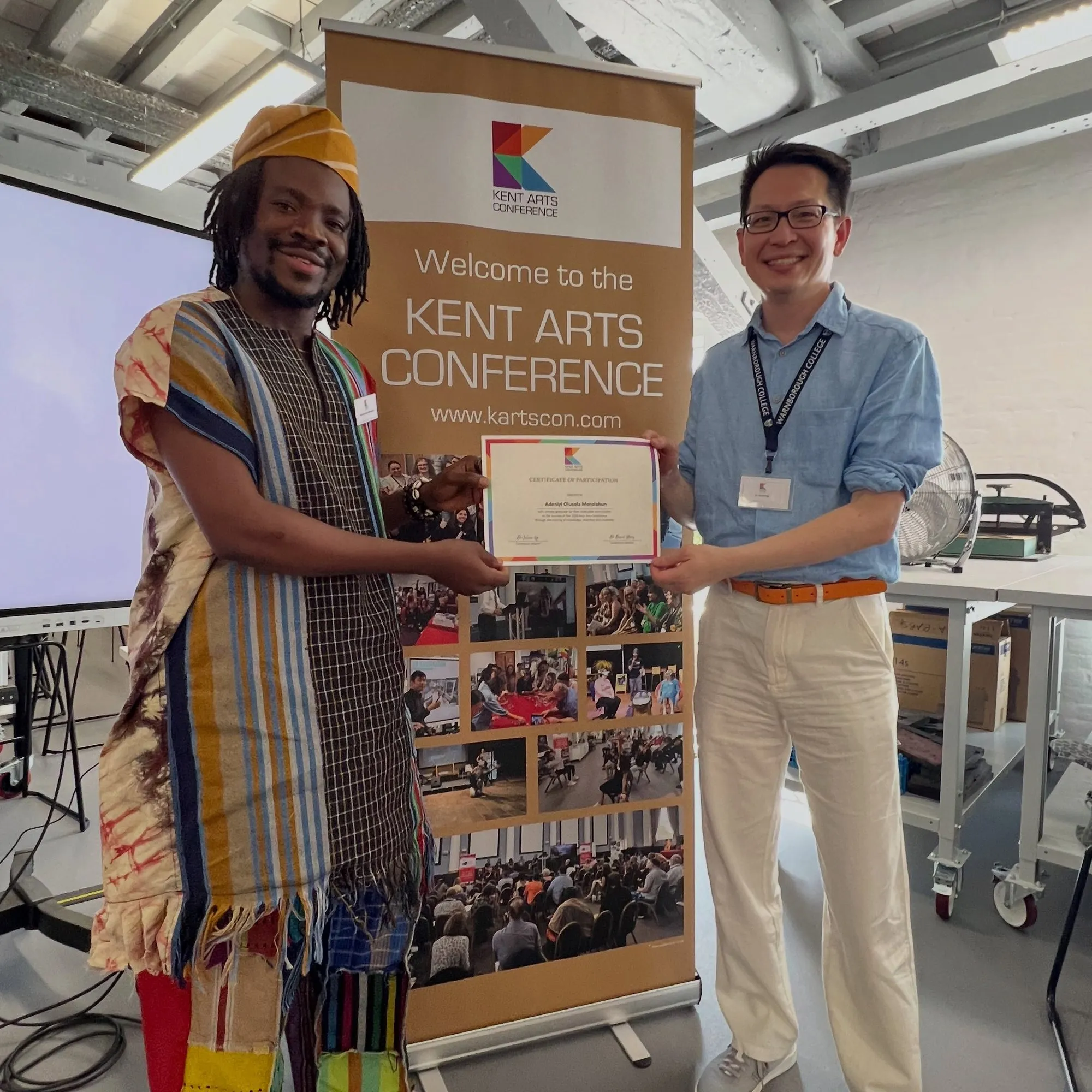 Receiving his presenter’s certificate